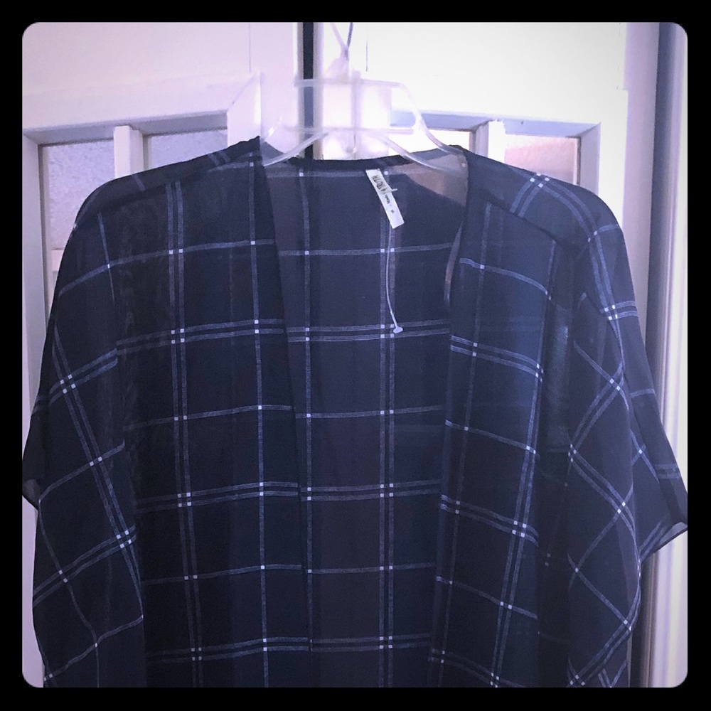 Navy striped shrug
